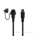 waterproof panel mount micro 5pin usb female cable